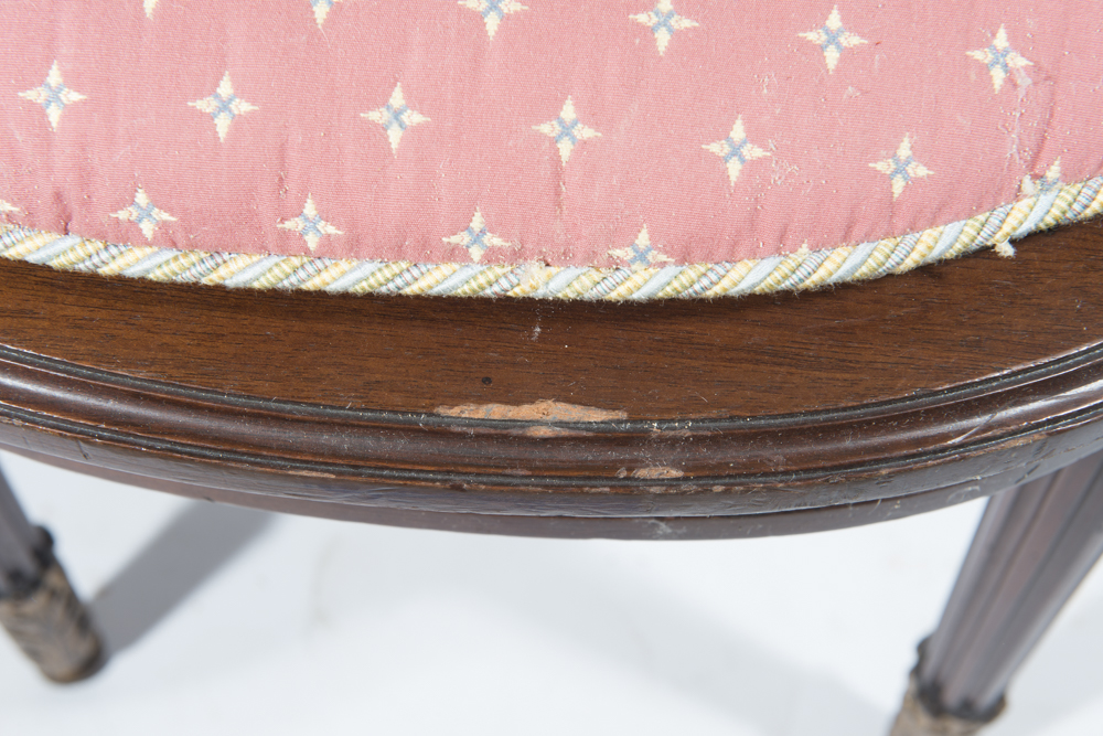 Set of Italian Neoclassical Style Caned Chairs