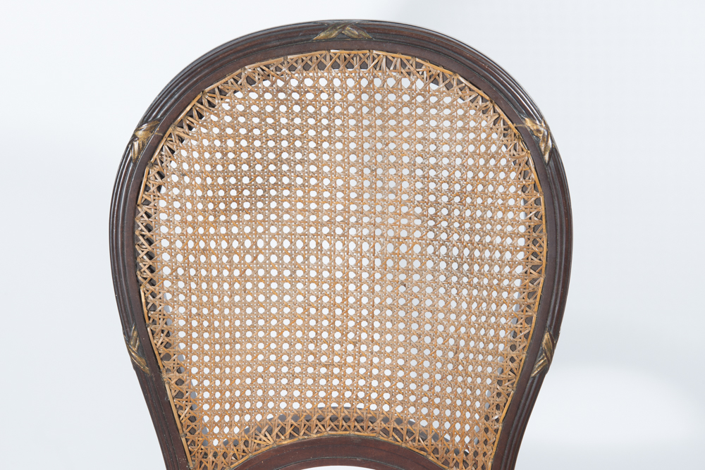 Set of Italian Neoclassical Style Caned Chairs