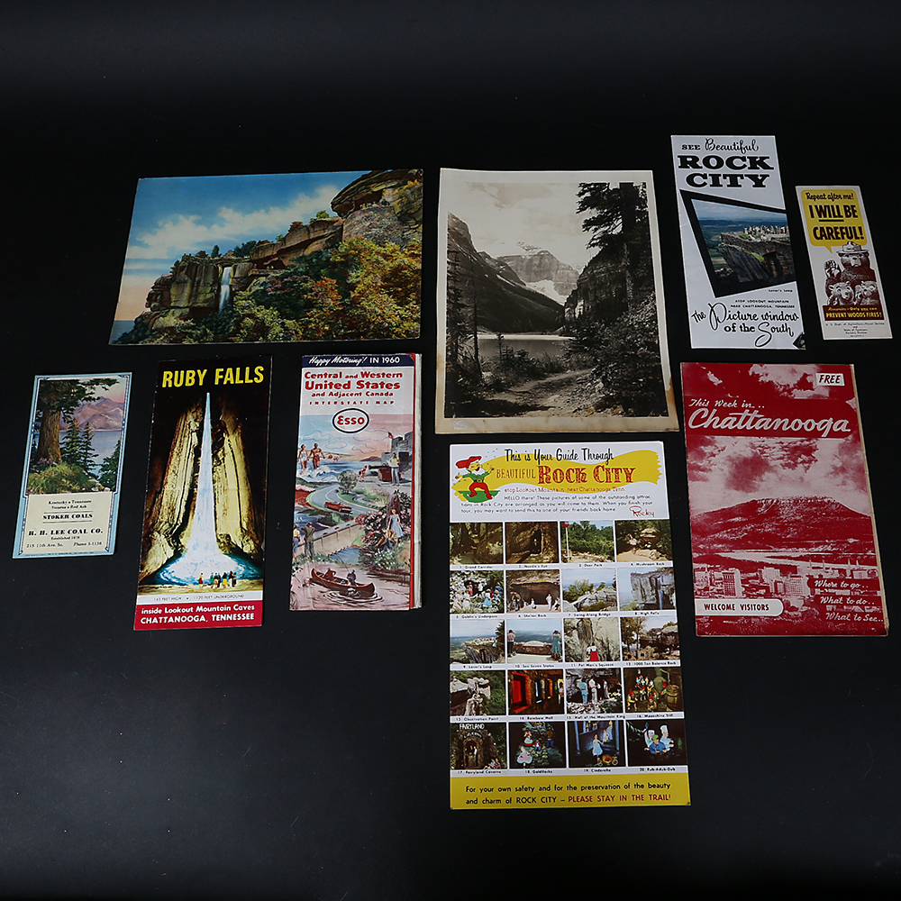Collection of Vintage Chattanooga Tennessee Brochures, Maps, and Photos