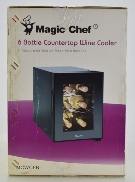 Magic Chef 6 Bottle Countertop Wine Cooler Model MCWC6B