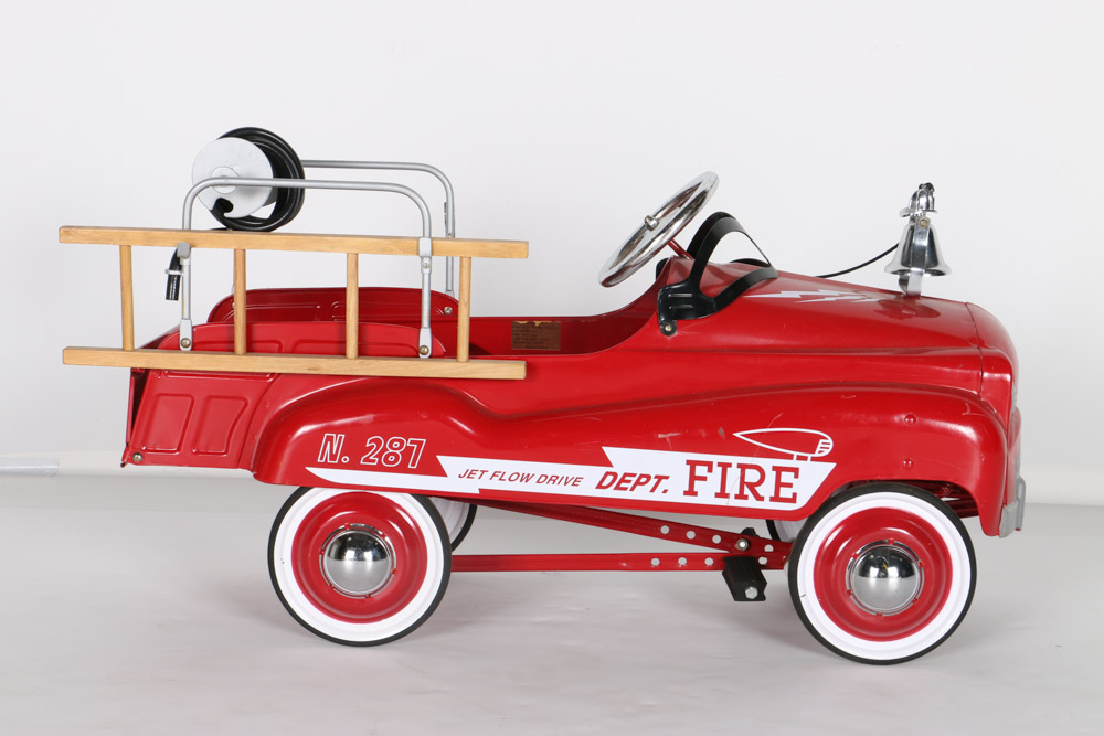 Burns Novelty Fire Truck Pedal Car