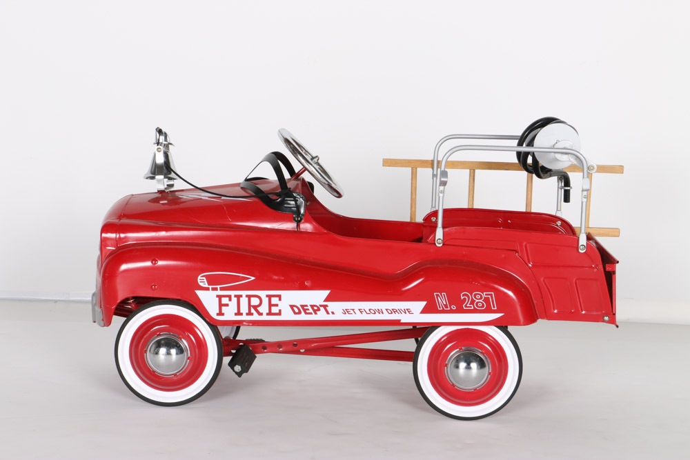 Burns Novelty Fire Truck Pedal Car