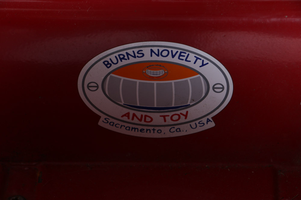 Burns Novelty Fire Truck Pedal Car