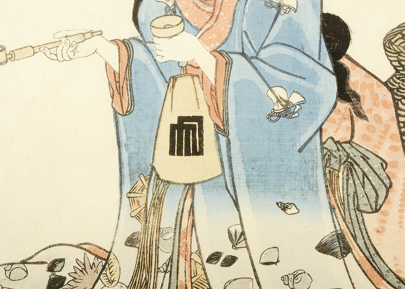 Utagawa Kunisada 19th-Century Ukiyo-e Woodblock Print "Doin hoshi"
