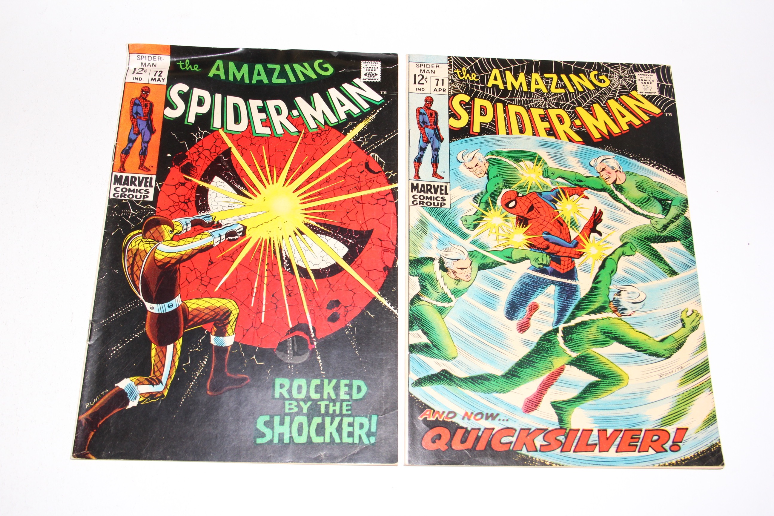 Marvel's Amazing Spider-Man Comic Books Issues 71-75 Featuring First Appearance of Silvermane and Man Mountain Marko