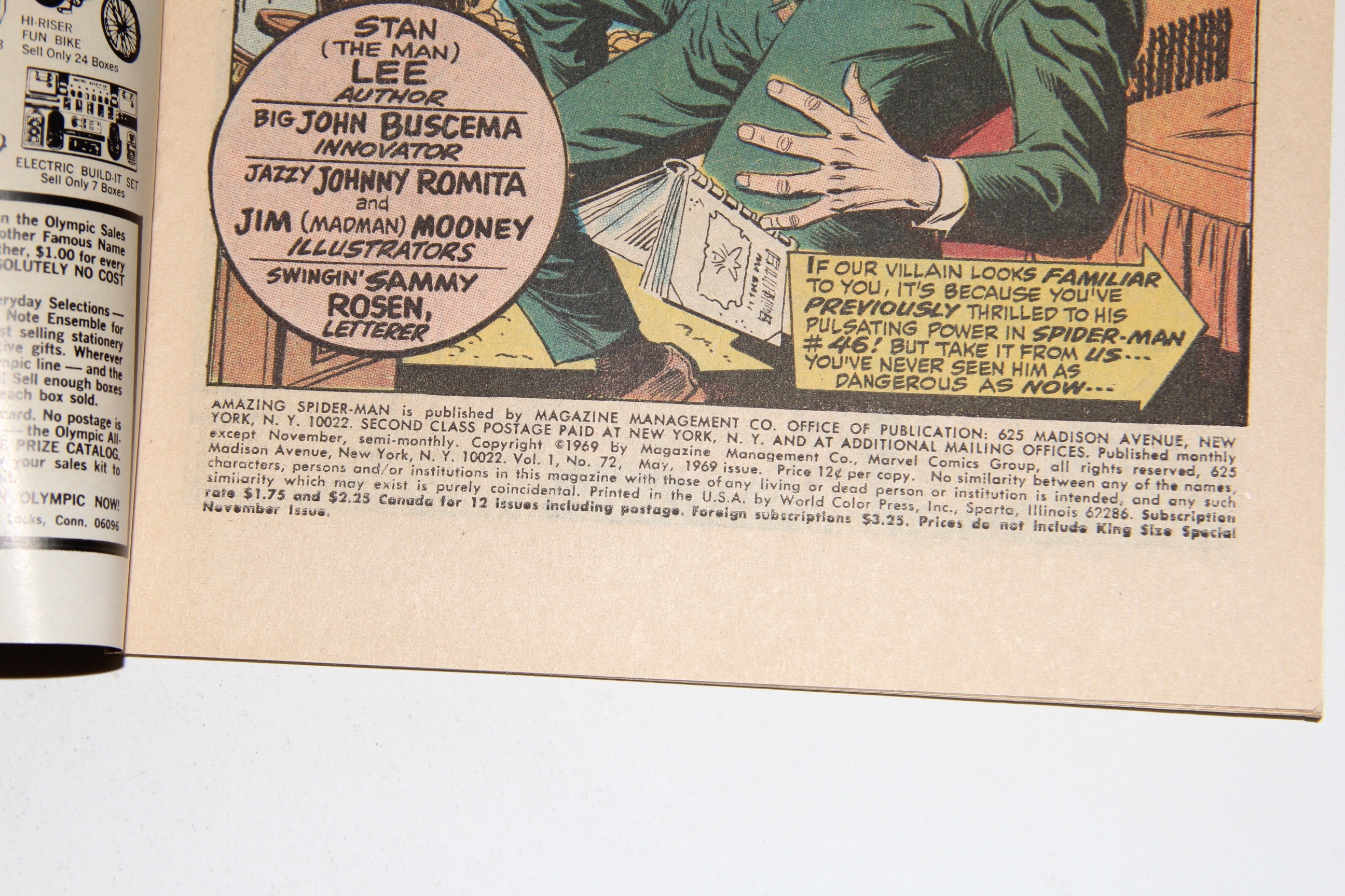 Marvel's Amazing Spider-Man Comic Books Issues 71-75 Featuring First Appearance of Silvermane and Man Mountain Marko