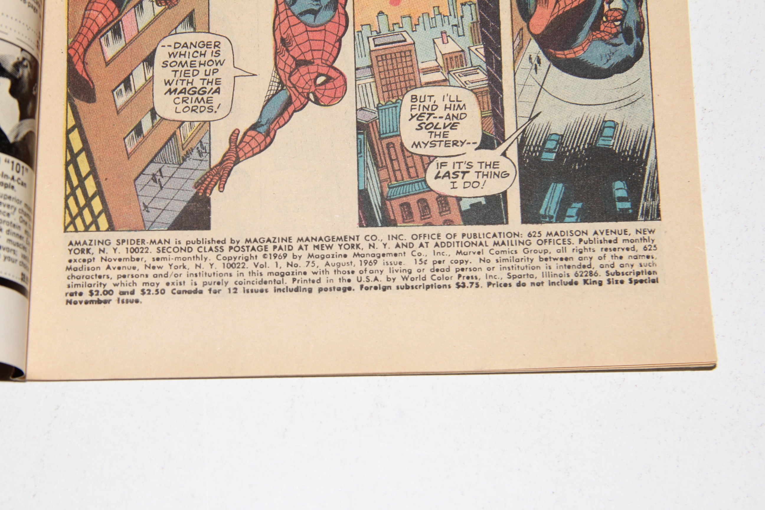 Marvel's Amazing Spider-Man Comic Books Issues 71-75 Featuring First Appearance of Silvermane and Man Mountain Marko
