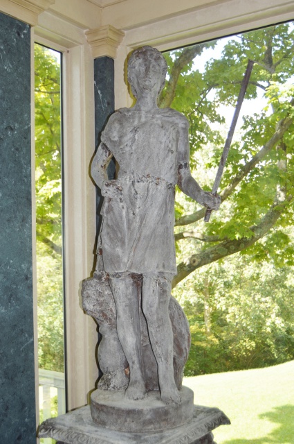 Cast Iron Figural Pedestal Garden Statue