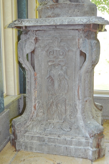 Cast Iron Figural Pedestal Garden Statue