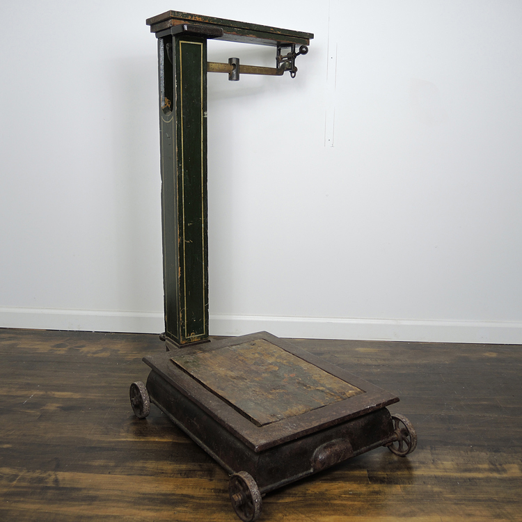 Antique Farm Grain Platform Weight Scale