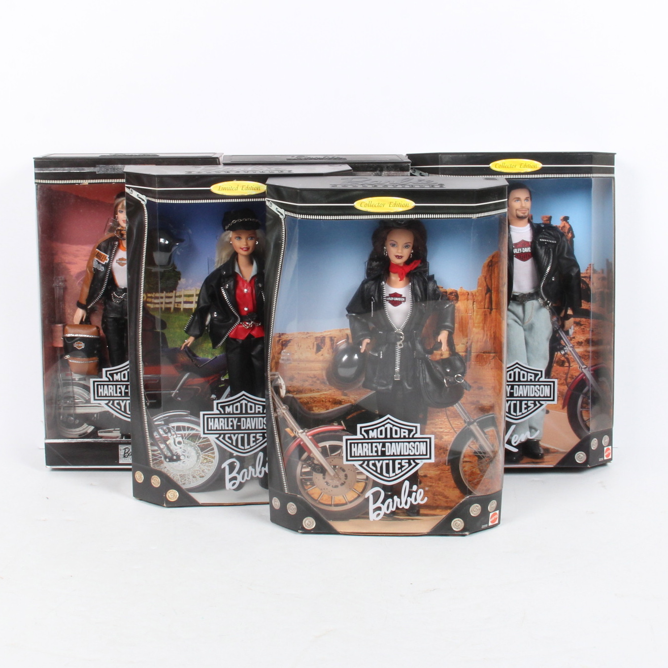 Collection of Harley-Davidson Barbie and Ken Dolls
