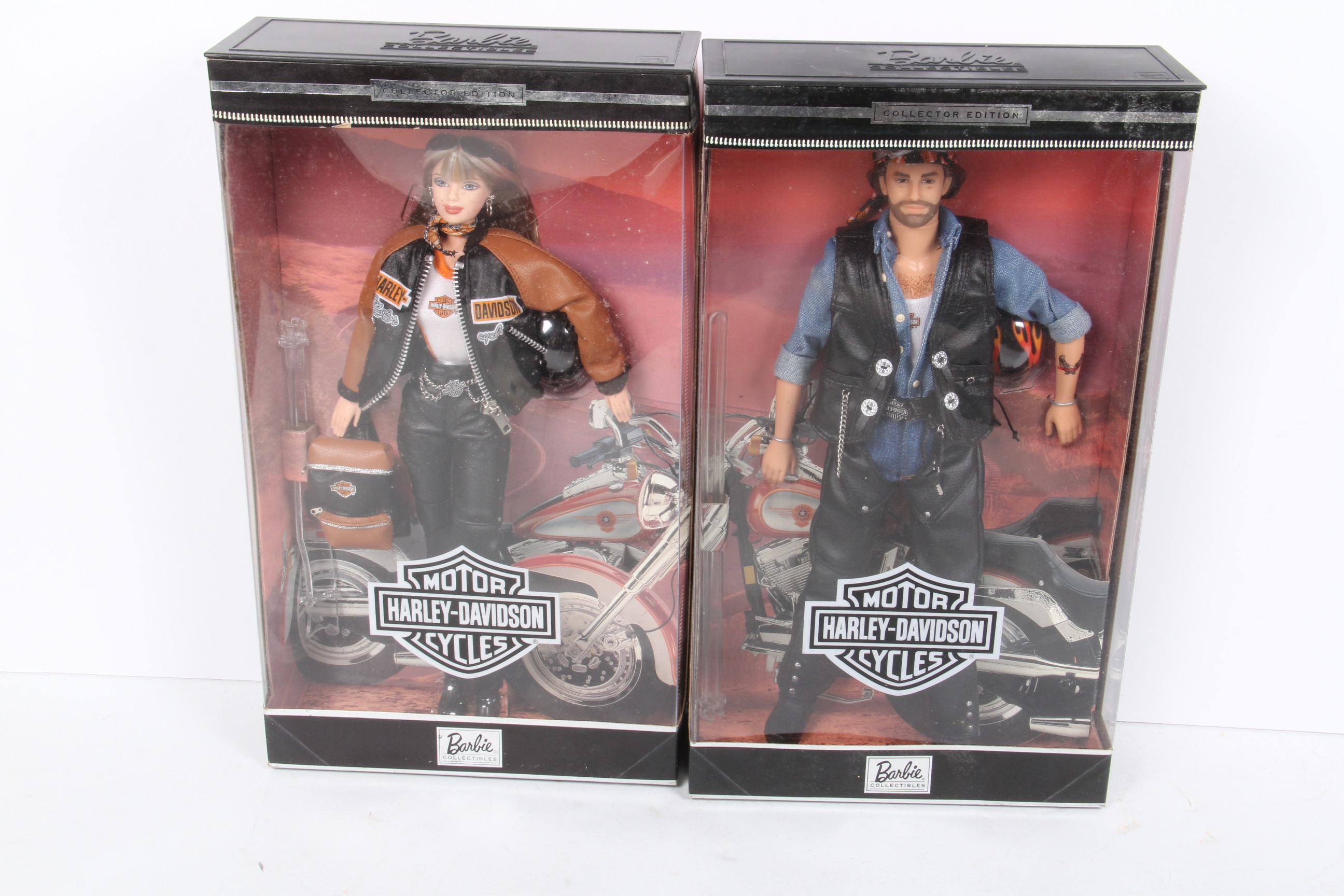 Collection of Harley-Davidson Barbie and Ken Dolls