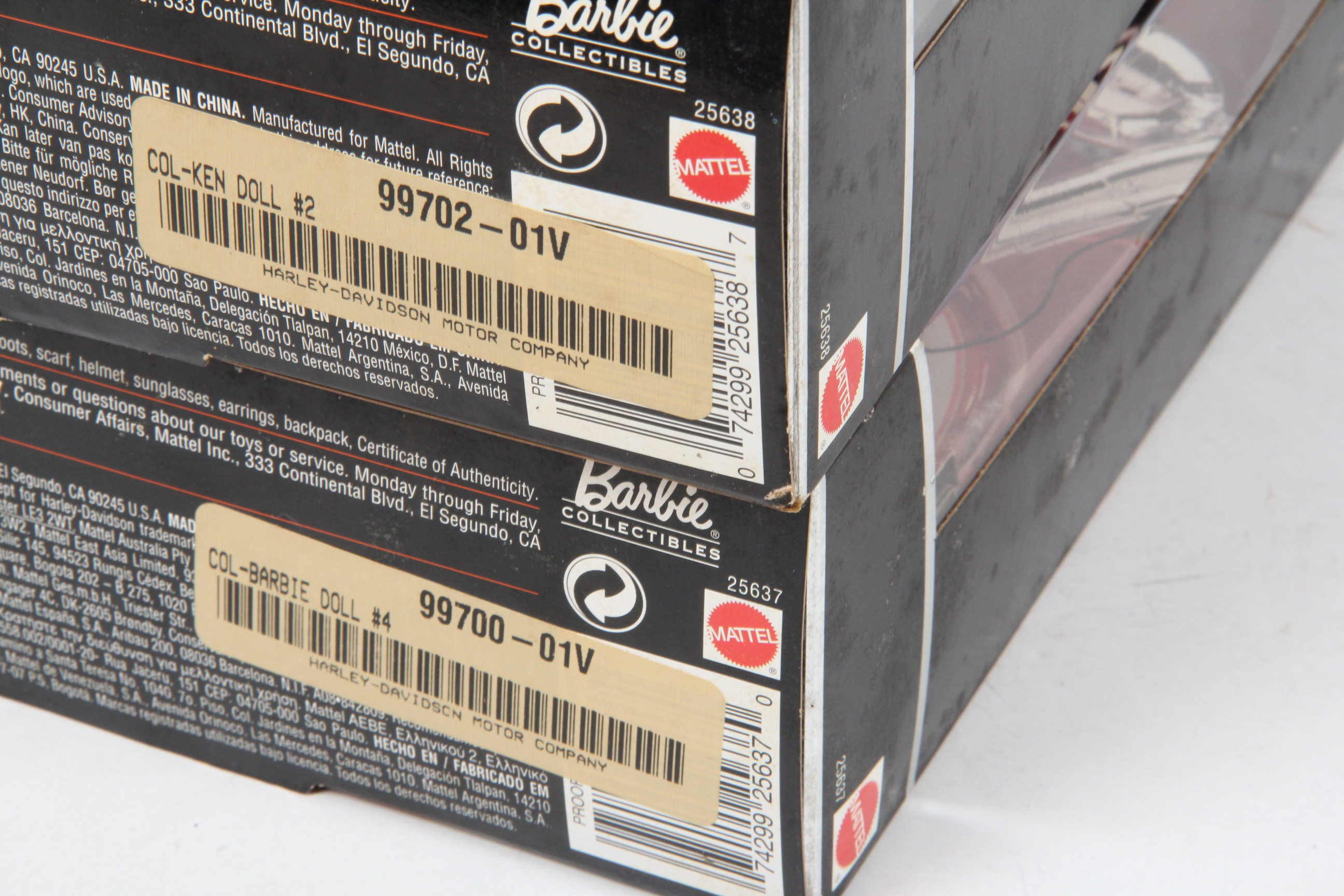 Collection of Harley-Davidson Barbie and Ken Dolls