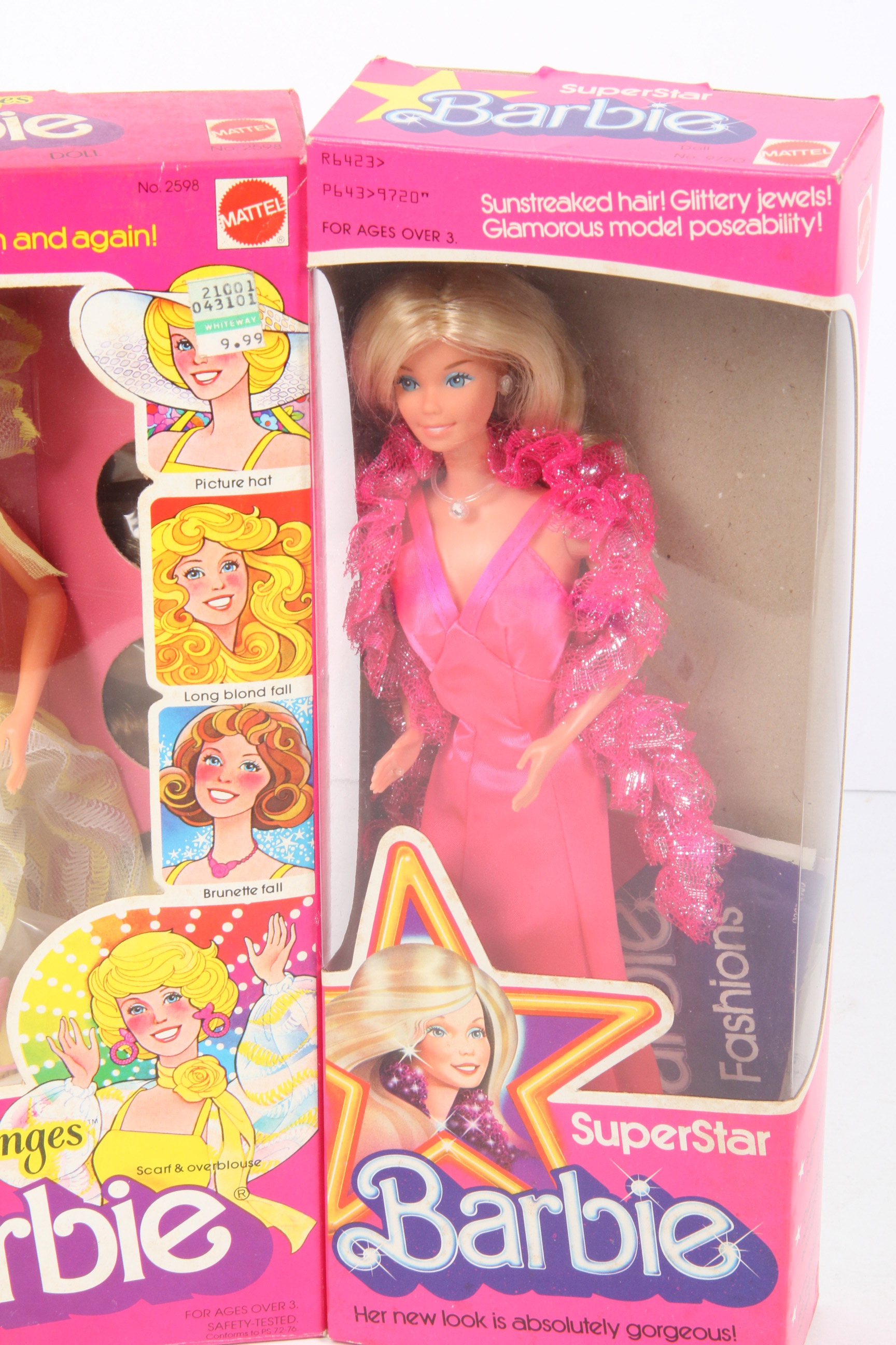 1976 "Superstar" and 1978 "Pretty Changes" Barbie Dolls