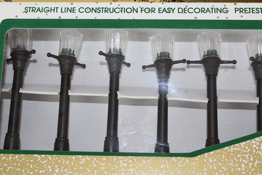 Large Collection of Christmas Village Miniature Street Lights