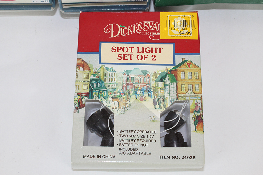 Large Collection of Christmas Village Miniature Street Lights