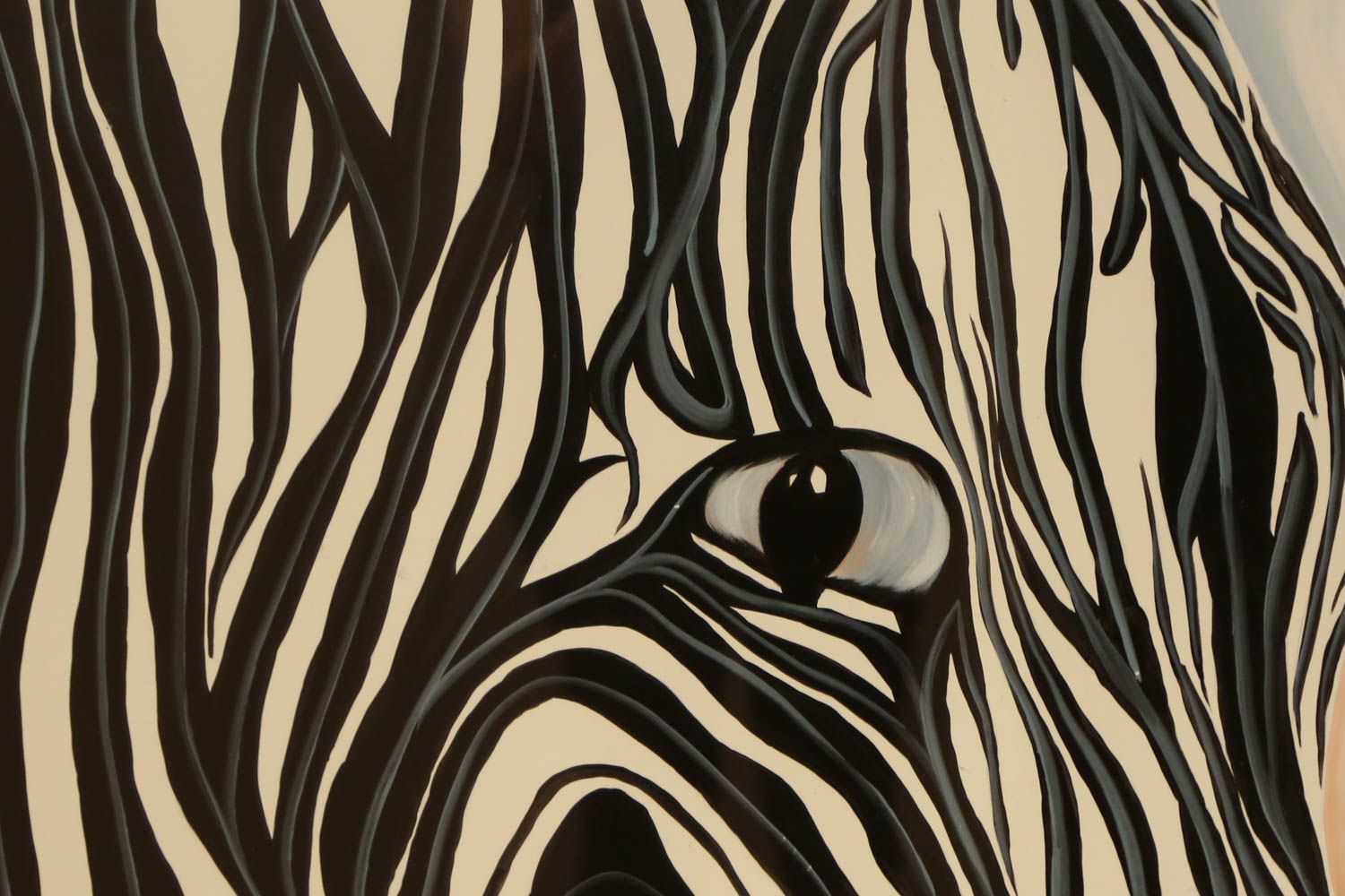 Frank Walcutt Acrylic Zebra Painting