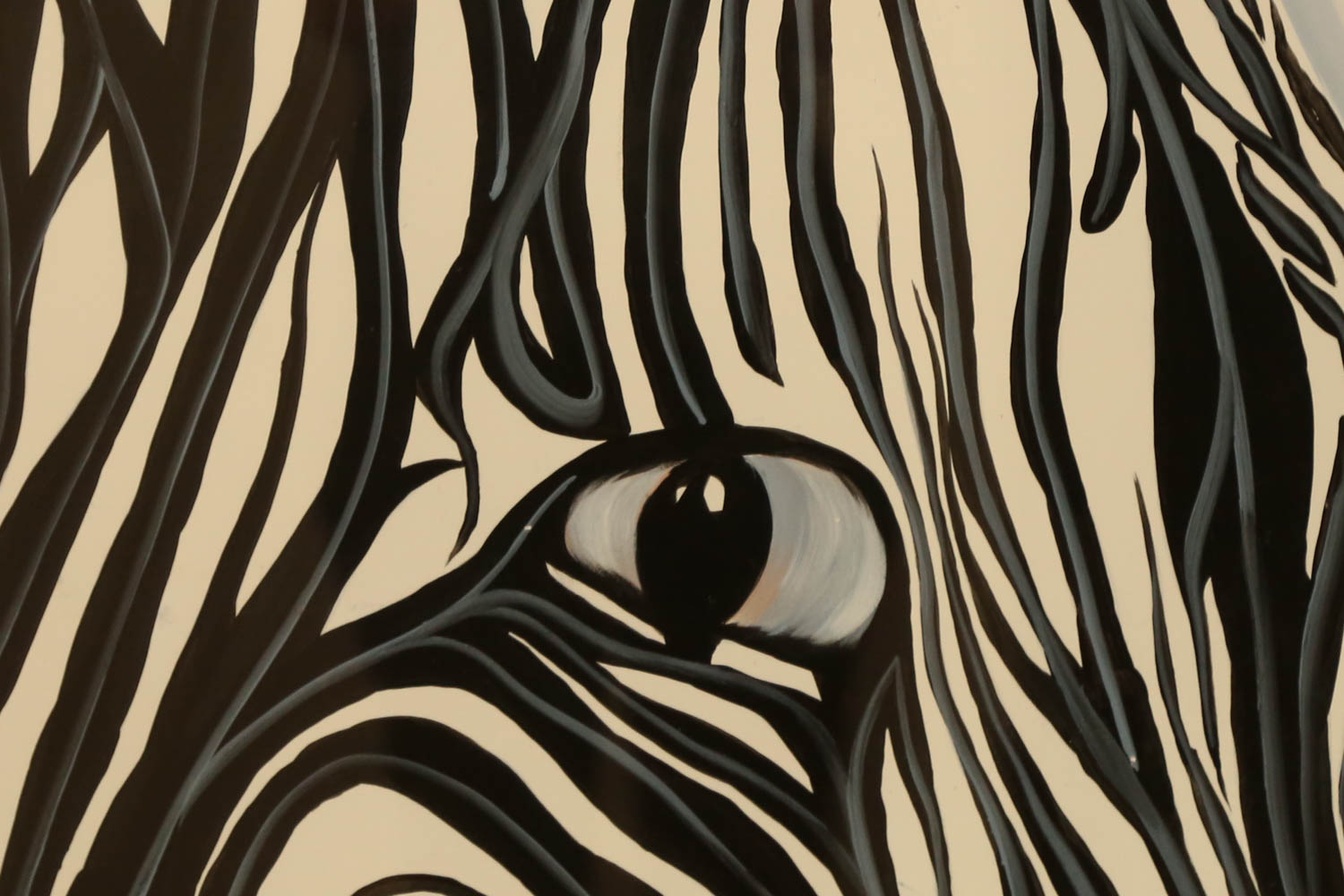 Frank Walcutt Acrylic Zebra Painting