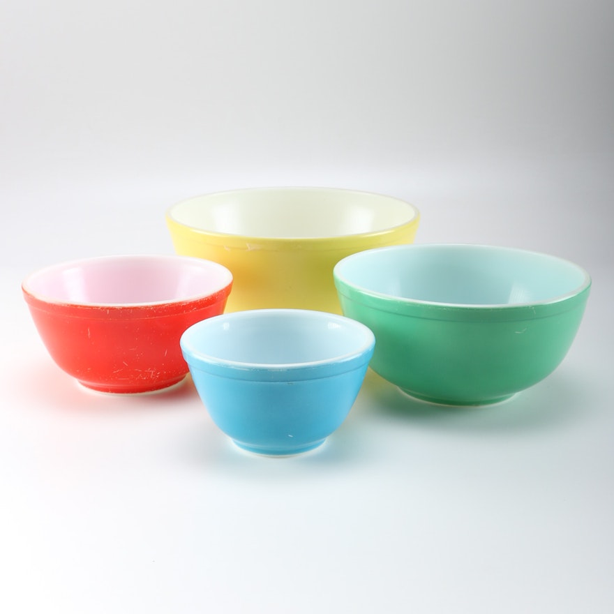 Set of Pyrex "Primary Colors" Nesting Bowls