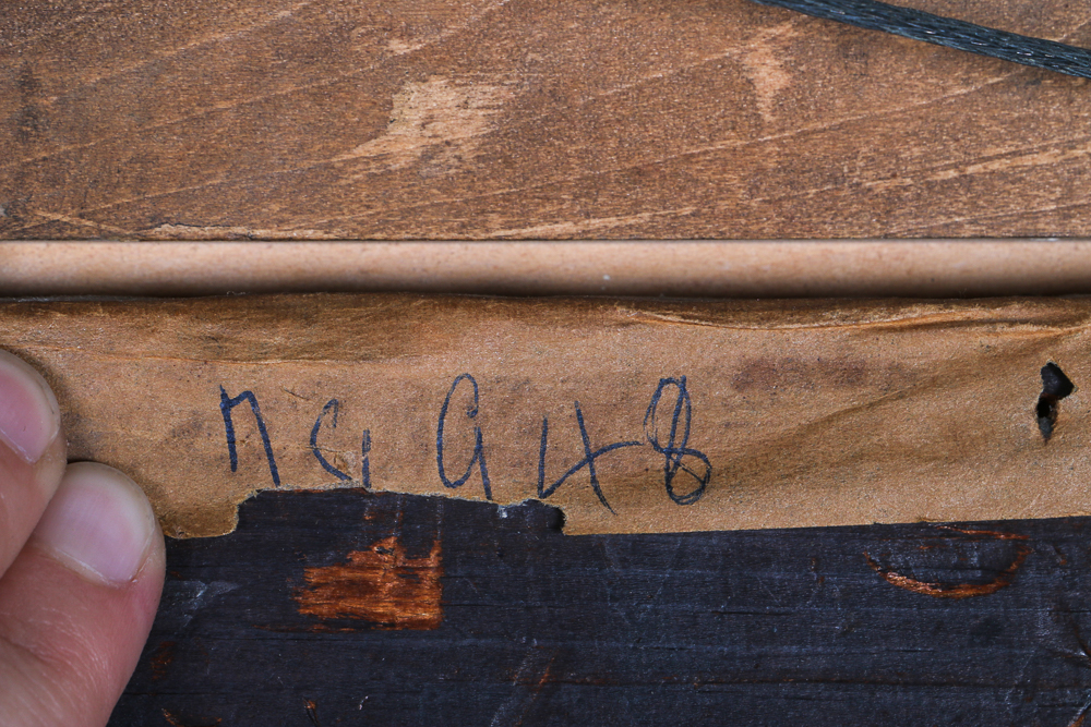 Original Portrait of a Girl with Egg Basket Attributed to Thomas Jones Barker