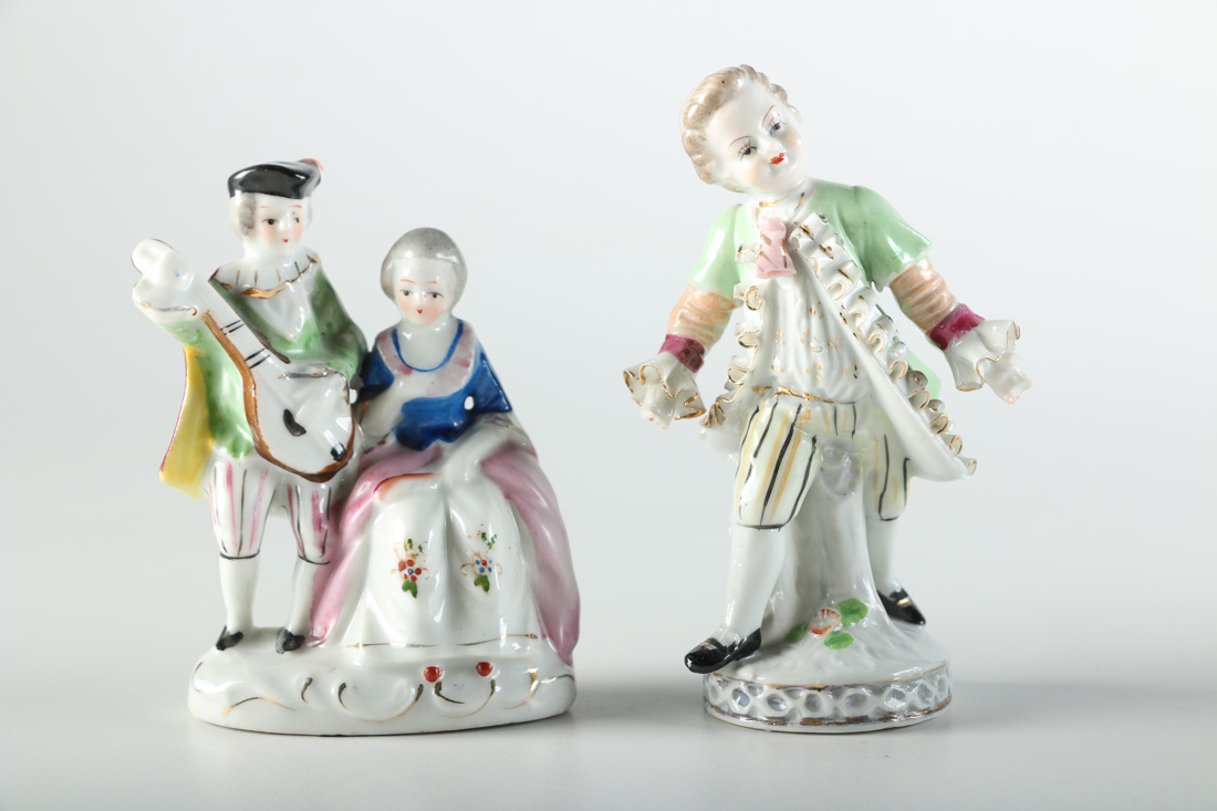 Five Victorian Themed Porcelain Figurines
