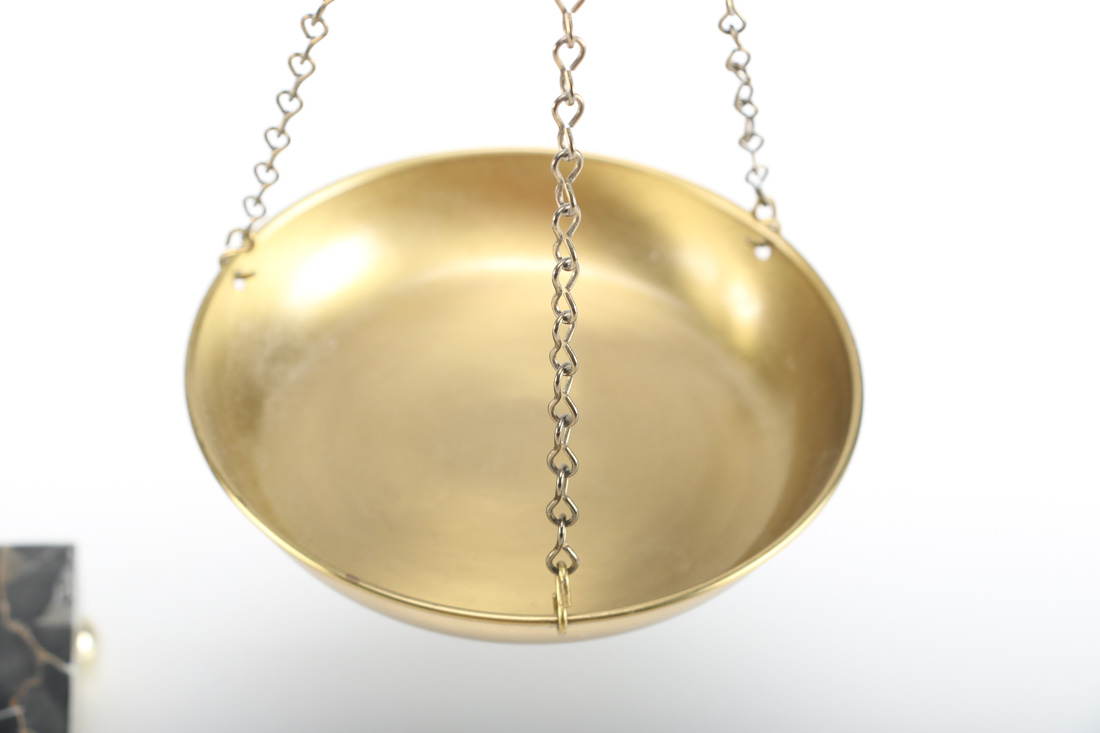 Black and Gold-tone Metal Decorative Scale