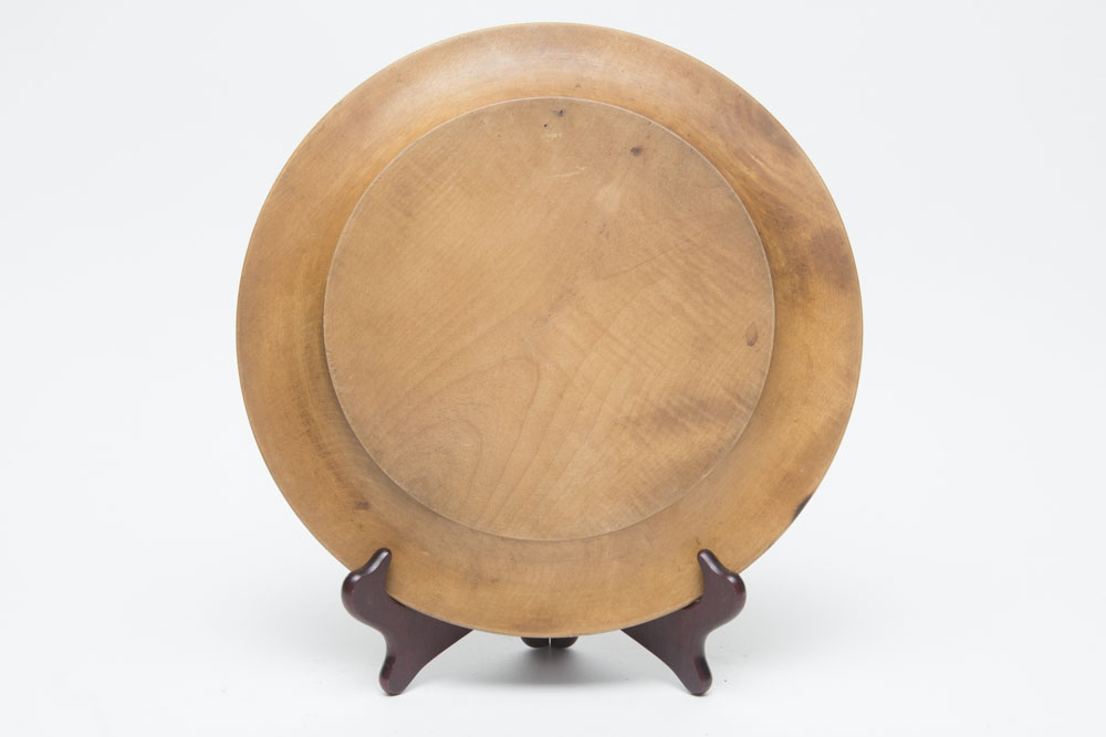 Carved Wooden Windmill Plate