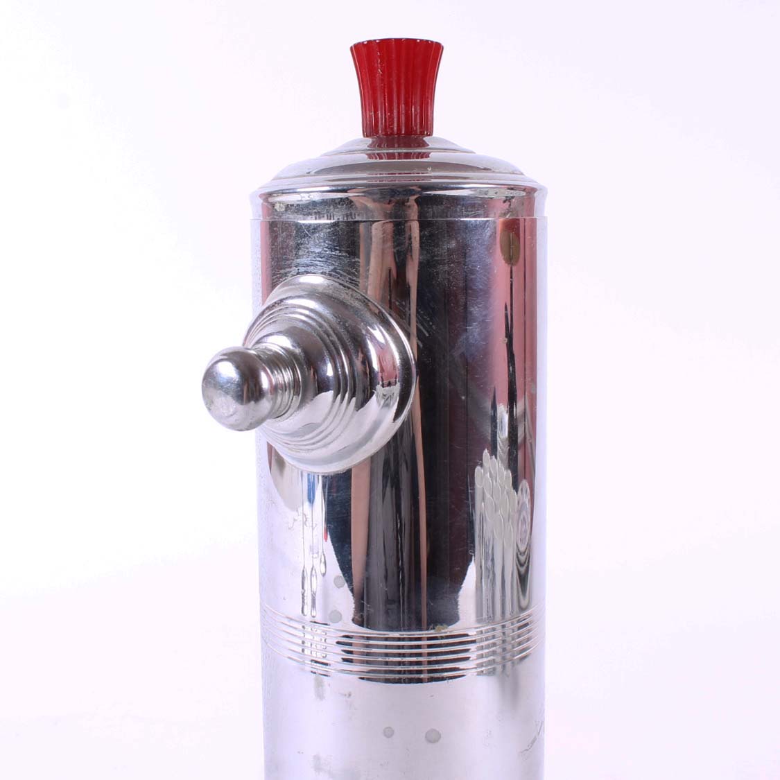 Keystoneware Chrome Plated Carafé and Three Goblets