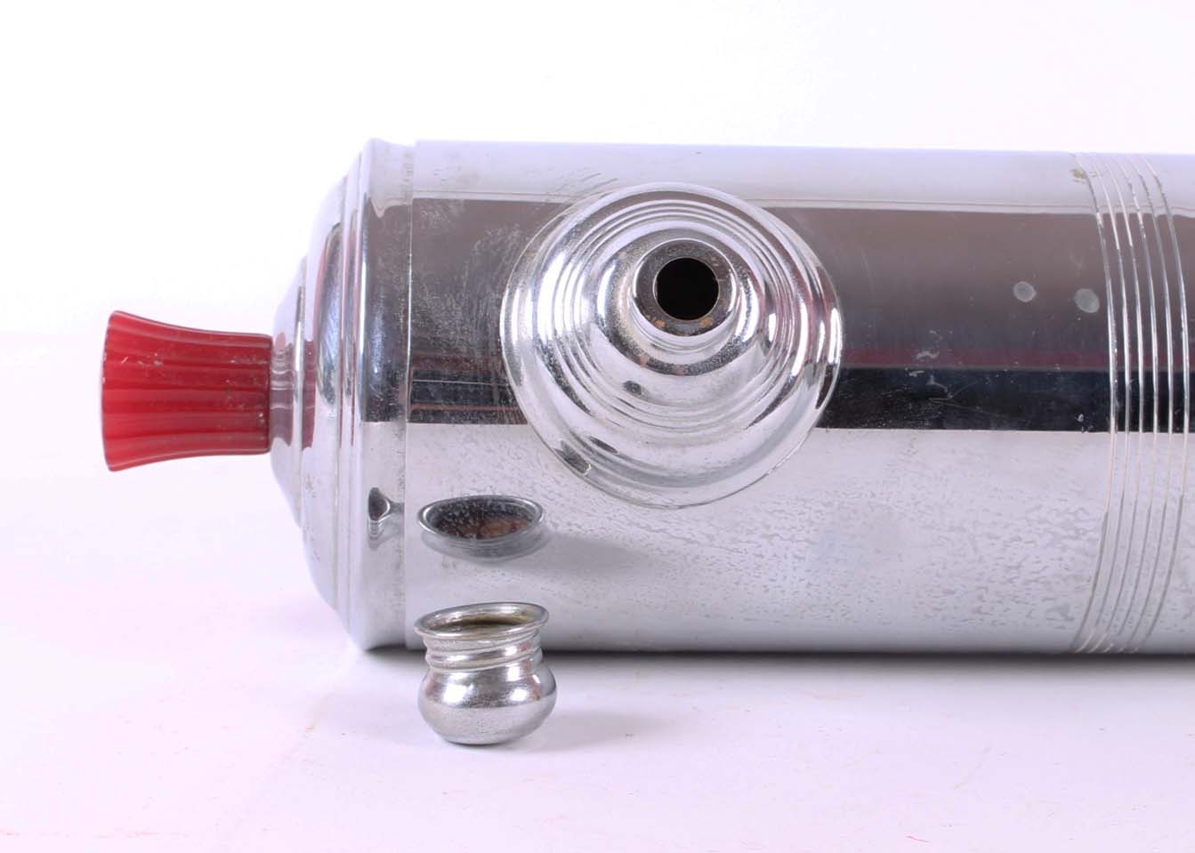 Keystoneware Chrome Plated Carafé and Three Goblets