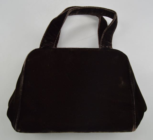 Brown Velvet Prada Evening Bag