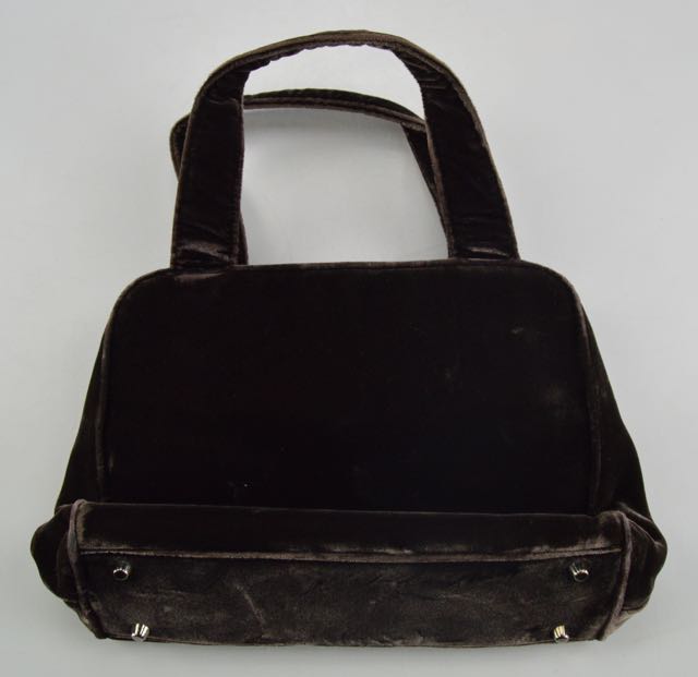 Brown Velvet Prada Evening Bag