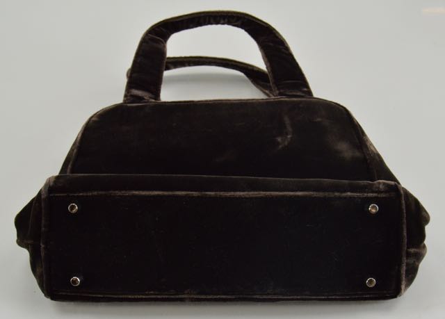 Brown Velvet Prada Evening Bag