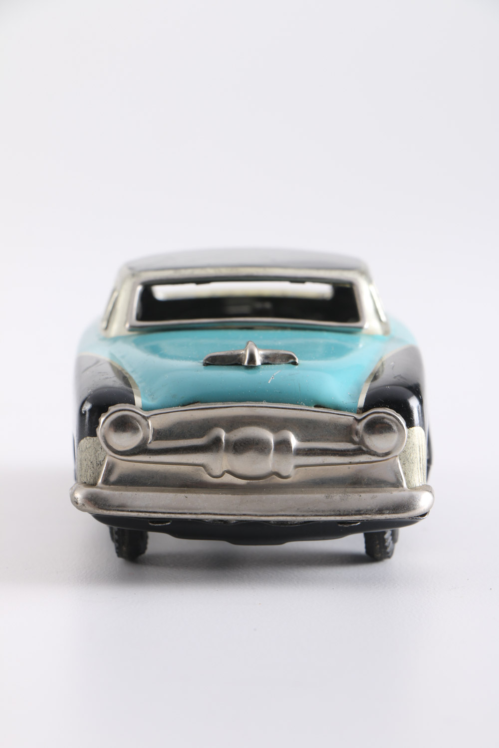 Vintage Tin Toy Car and House Trailer