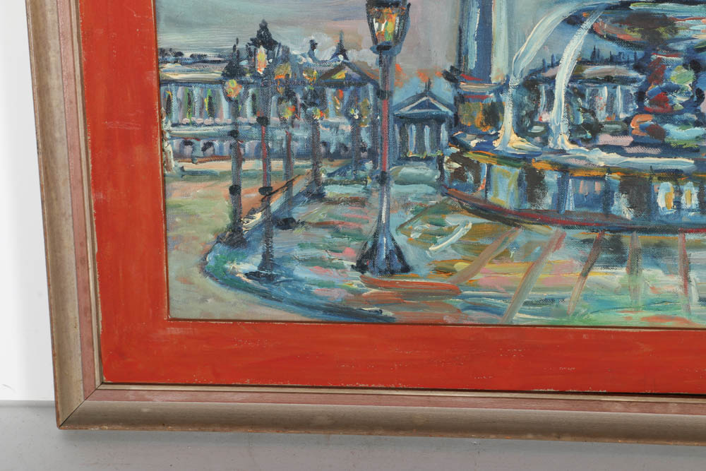 Fountain and Luxor Obelisk Painting