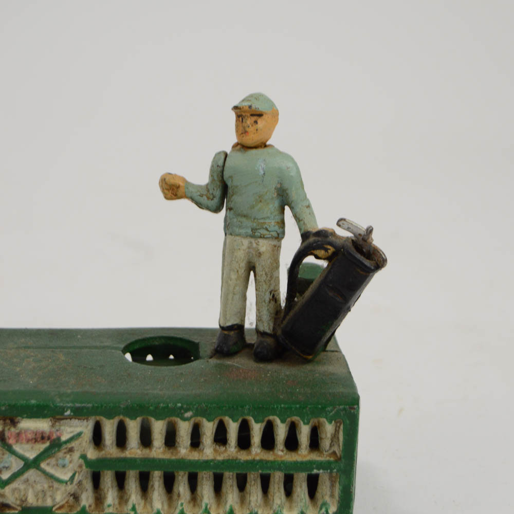 Cast Iron Golf Coin Holder and Picture Frame