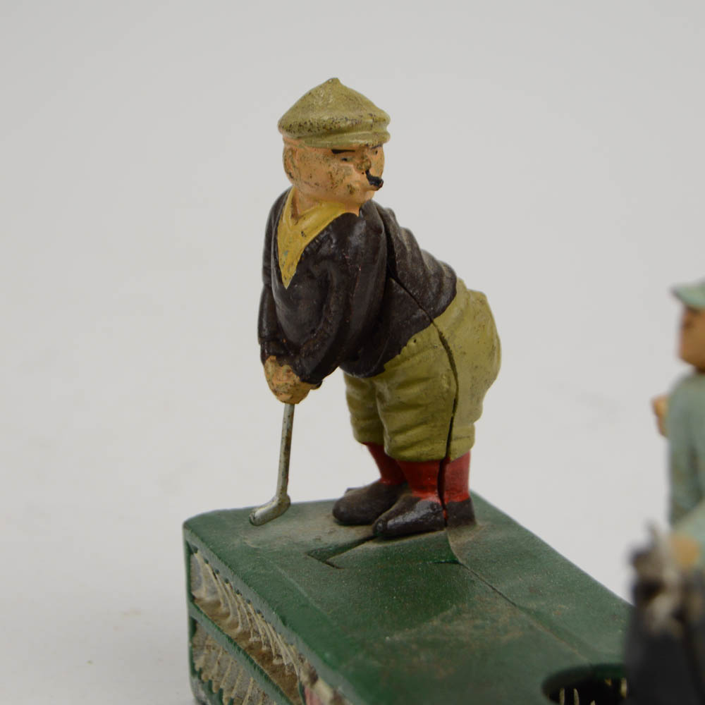 Cast Iron Golf Coin Holder and Picture Frame