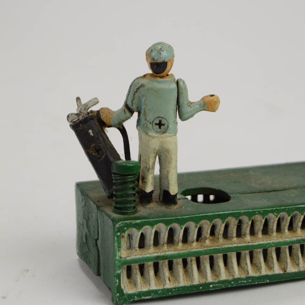 Cast Iron Golf Coin Holder and Picture Frame