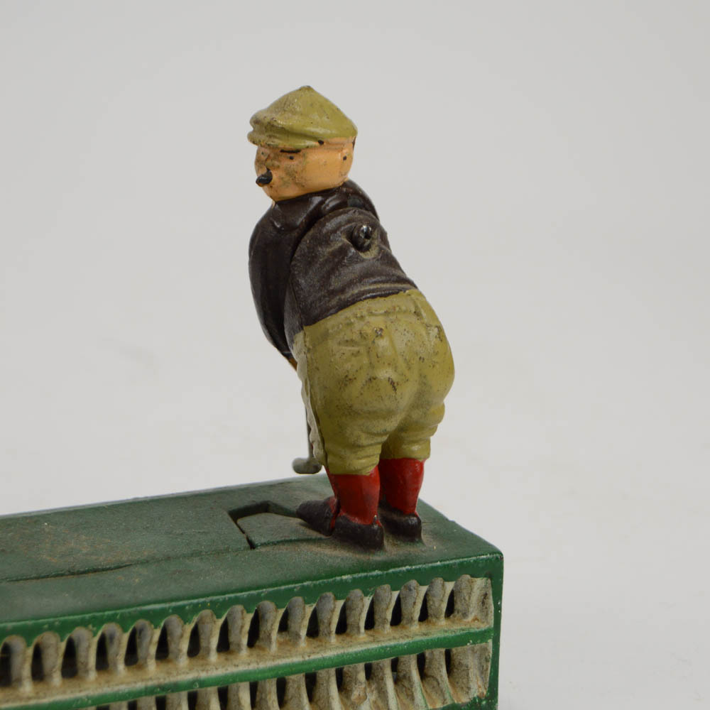 Cast Iron Golf Coin Holder and Picture Frame