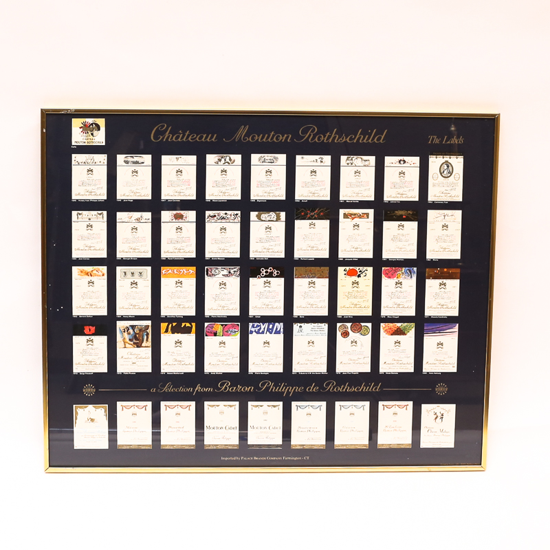 Chateau Mouton Rothschild Labels Poster