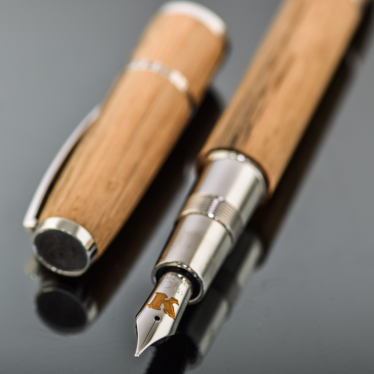 18K Gold and Sterling Krug by Omas Limited Edition Wood Fountain Pen