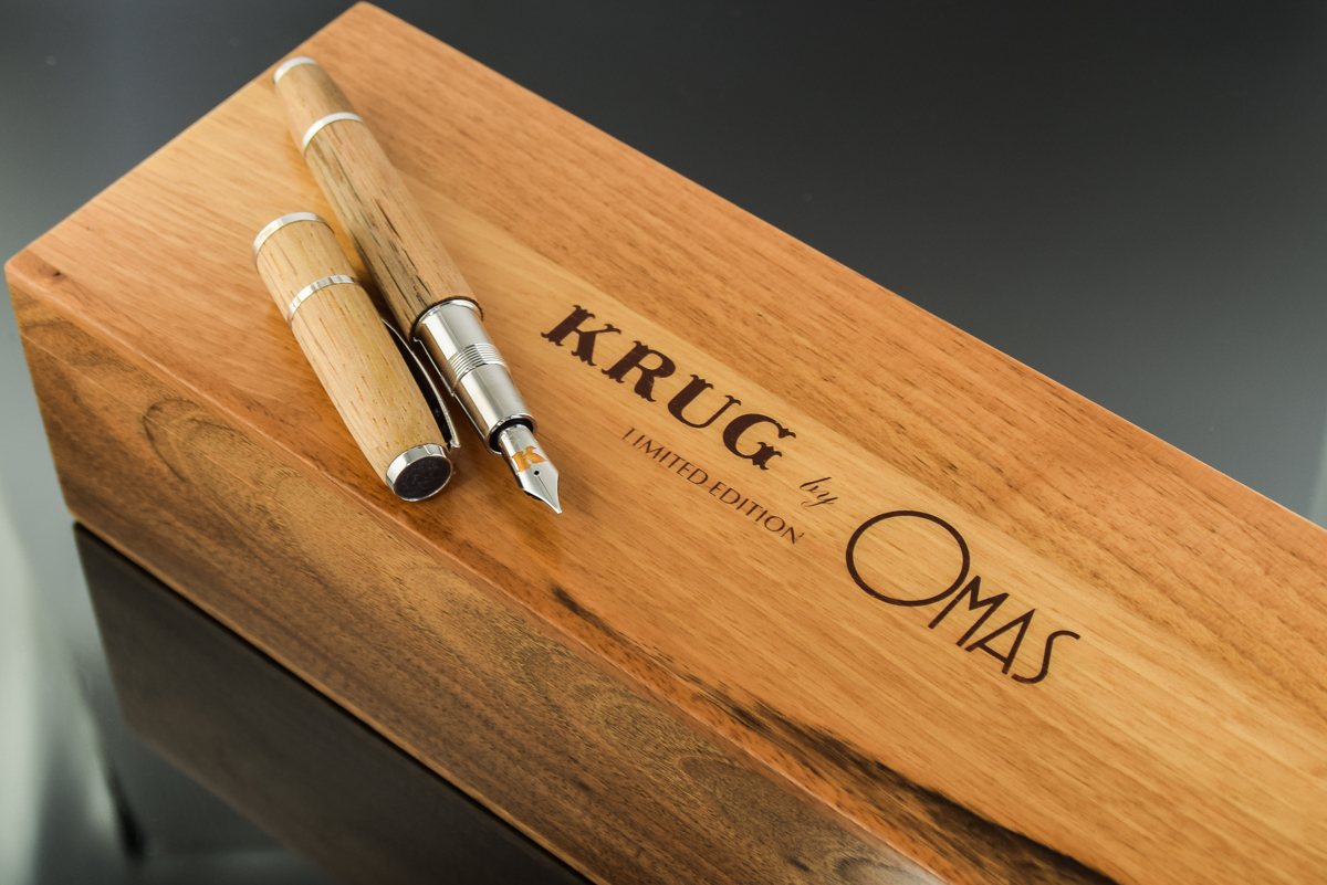 18K Gold and Sterling Krug by Omas Limited Edition Wood Fountain Pen