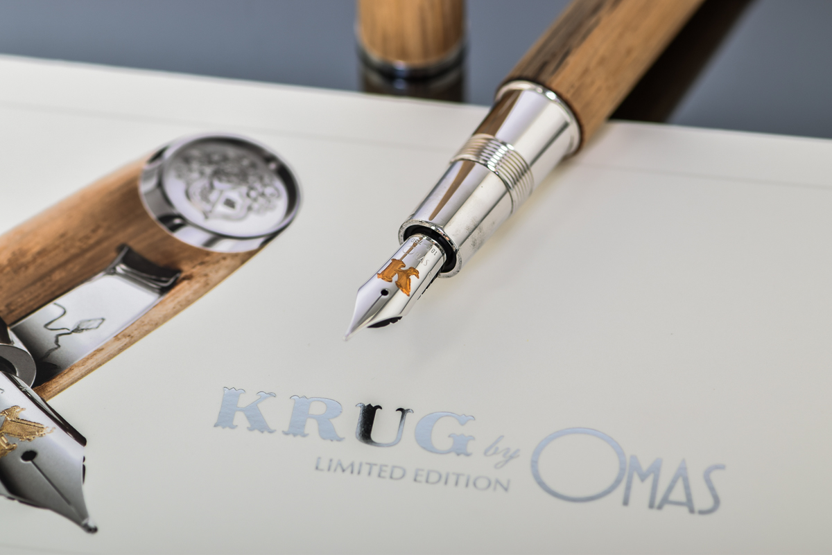18K Gold and Sterling Krug by Omas Limited Edition Wood Fountain Pen
