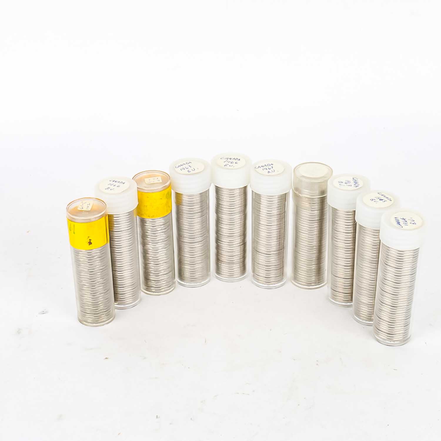 Ten Rolls of Canadian Brilliant Uncirculated Nickels