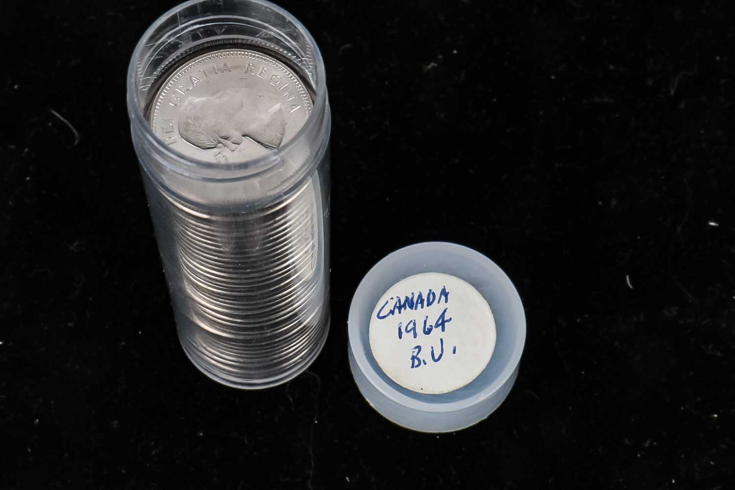 Ten Rolls of Canadian Brilliant Uncirculated Nickels