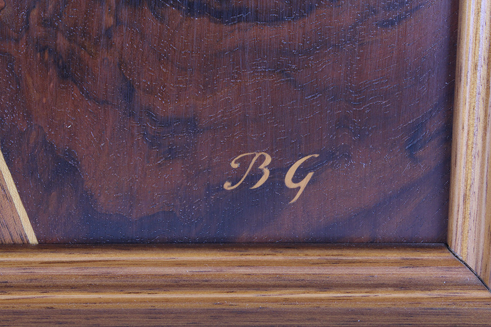 "The Bookworm" Marquetry Hanging by Buchschmid & Grétaux