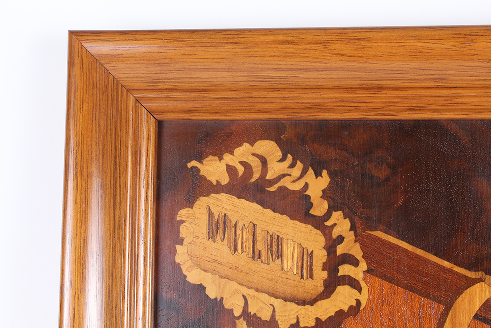"The Bookworm" Marquetry Hanging by Buchschmid & Grétaux