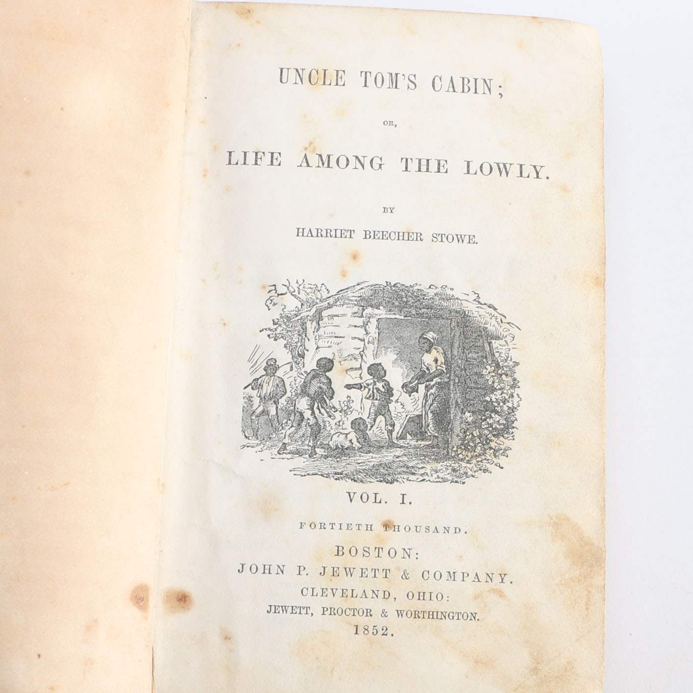 1852 First Edition, Later Printing of "Uncle Tom's Cabin"