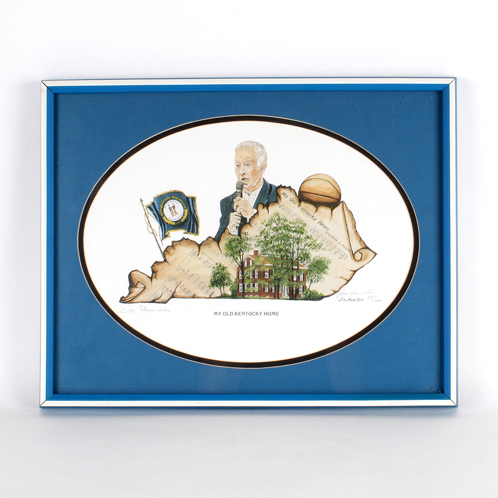 Signed and Framed Fine Art Print "My Old Kentucky Home" After Jim Hamilton