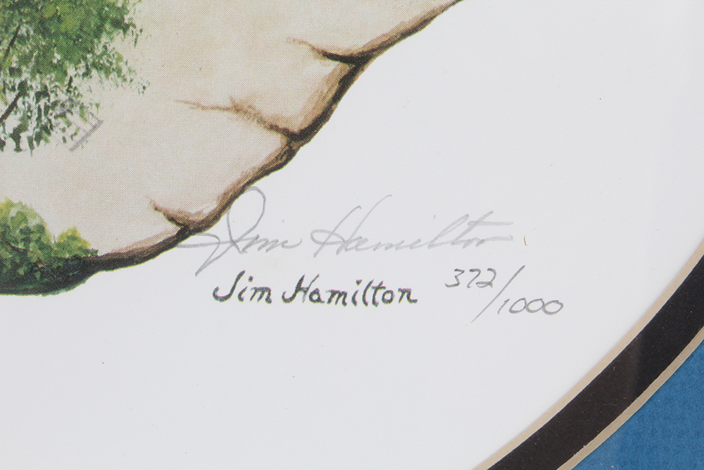 Signed and Framed Fine Art Print "My Old Kentucky Home" After Jim Hamilton