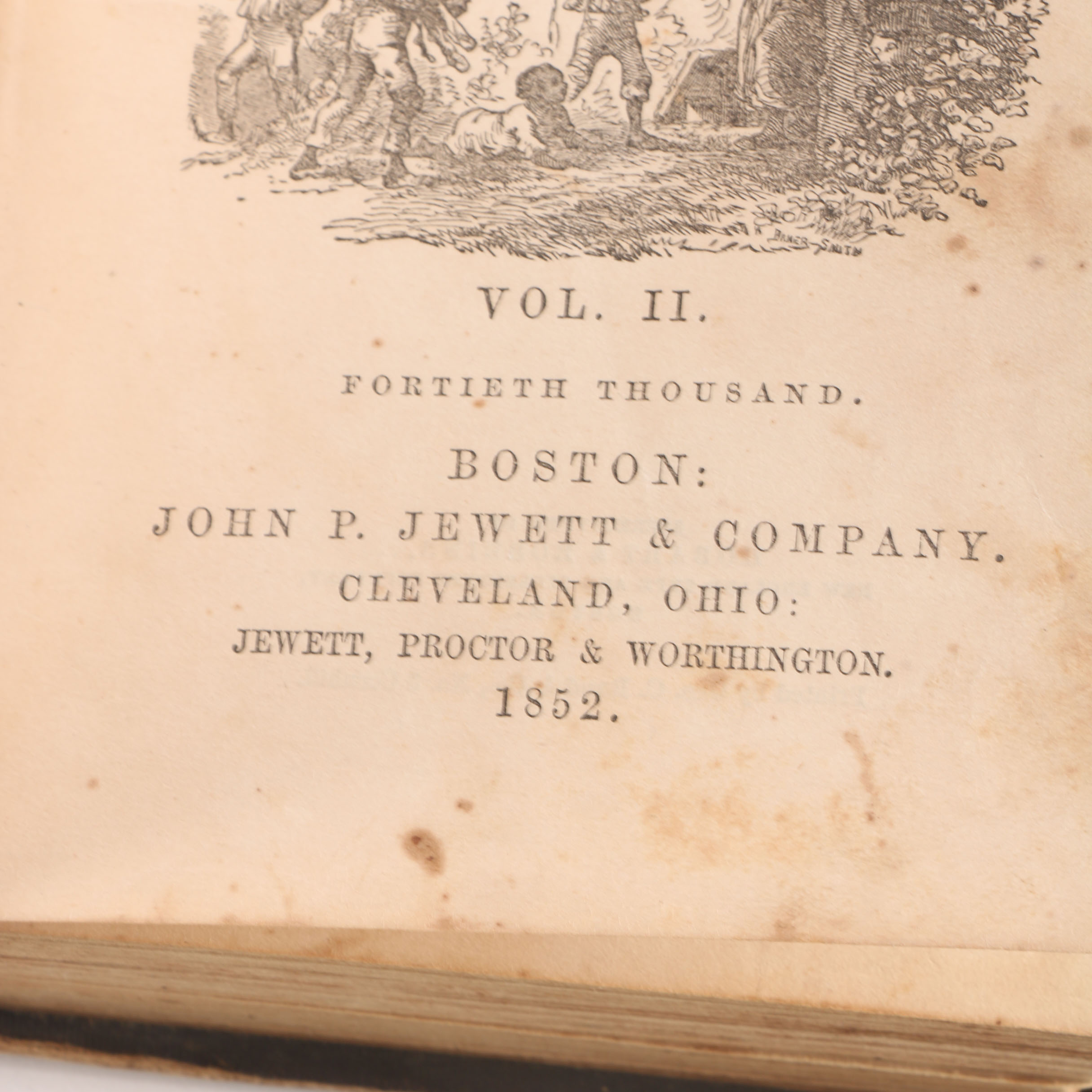 1852 First Edition, Later Printing of "Uncle Tom's Cabin"